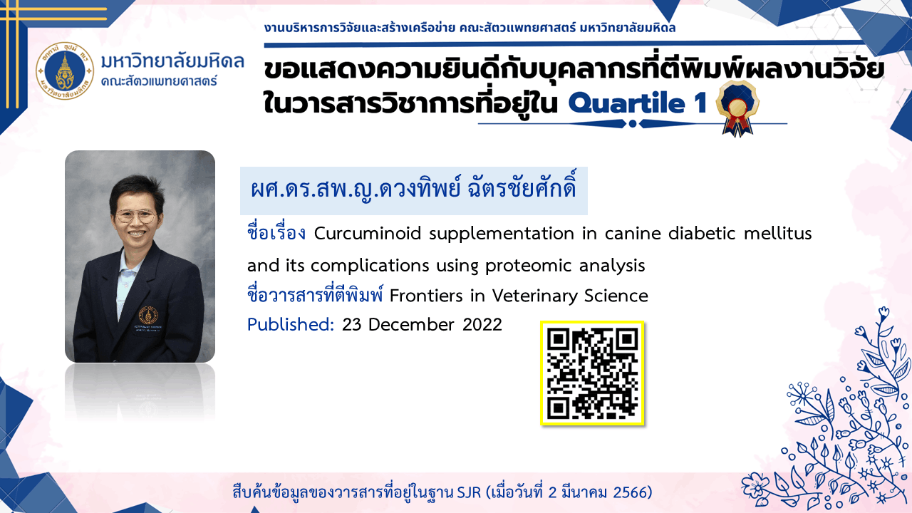 บทความวิจัยของบุคลากร ประจำปี 2023