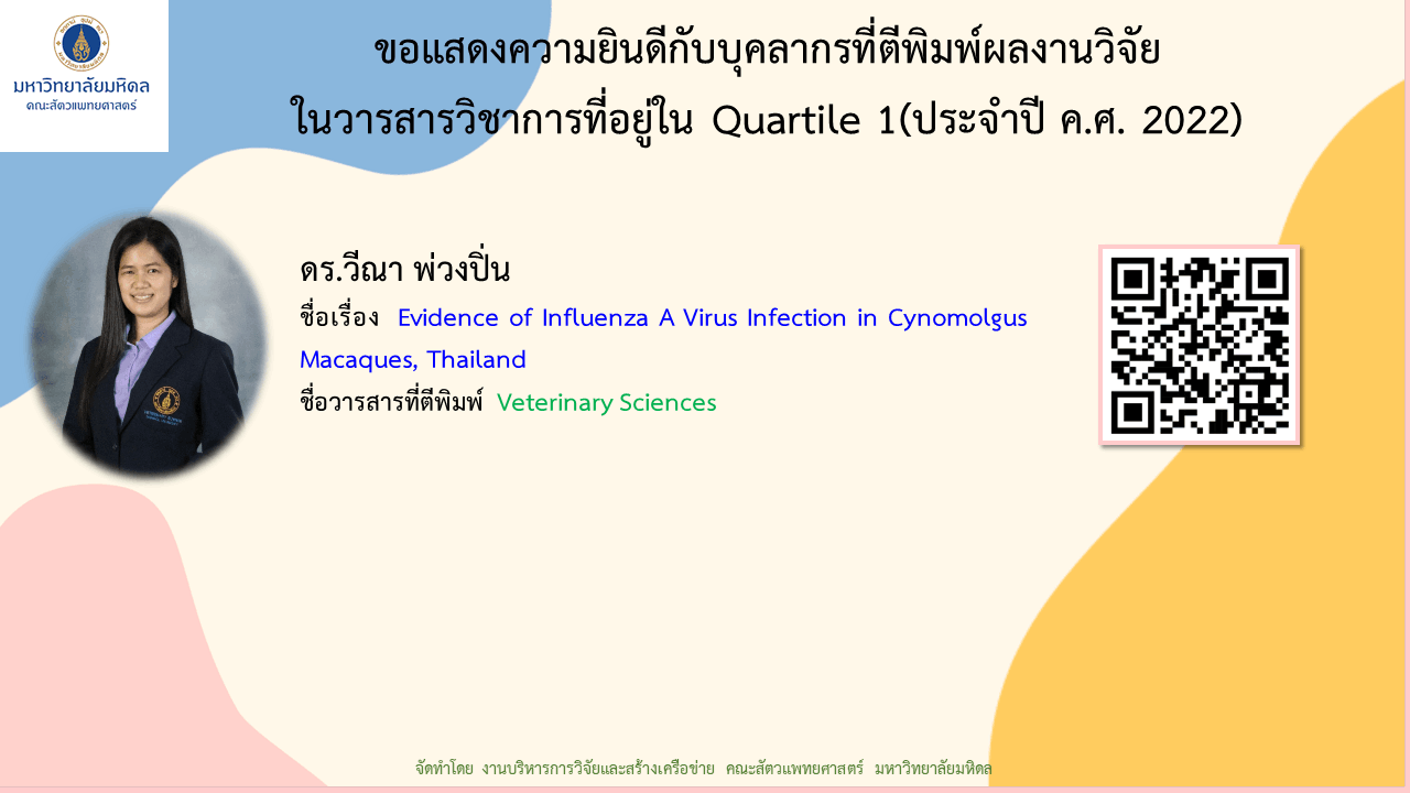 บทความวิจัยของบุคลากร ประจำปี 2022
