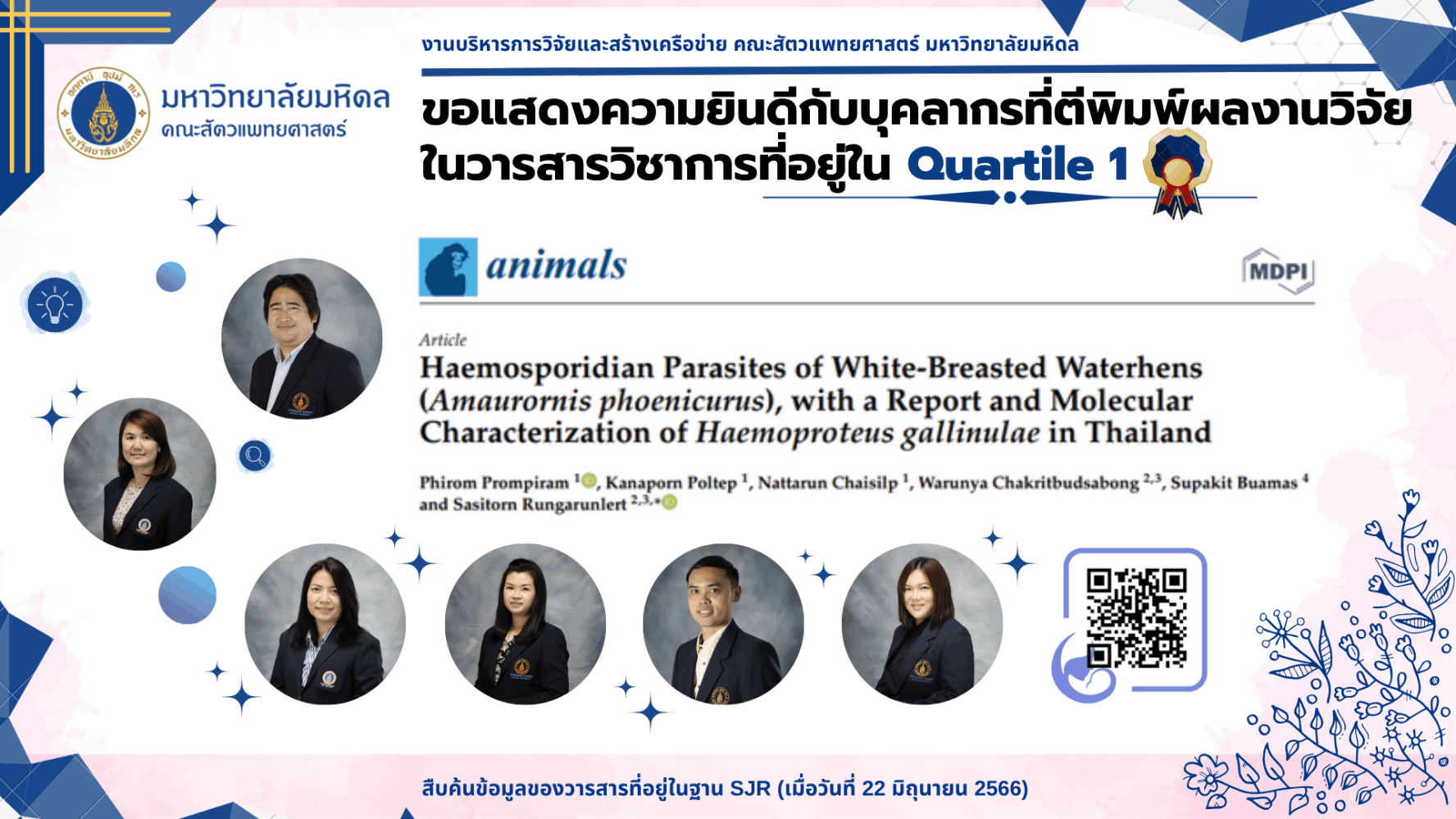 บทความวิจัยของบุคลากร ประจำปี 2023
