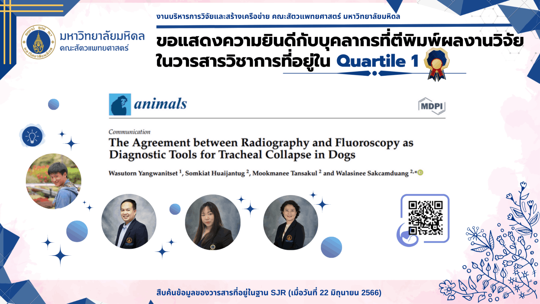 บทความวิจัยของบุคลากร ประจำปี 2023
