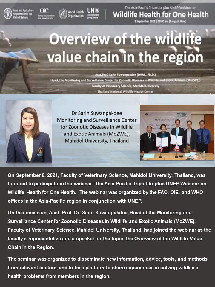 The Asia-Pacific Tripartite plus UNEP webinar on Wildlife Health for One Health 