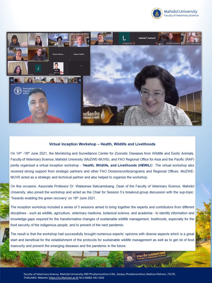 MUVS & FAO - HEWILI Inception Workshop 2021